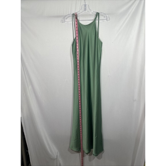NWD Know One Cares [ Small ] Satin Bias Cut Maxi Dress in Green #7119 - Picture 7 of 16